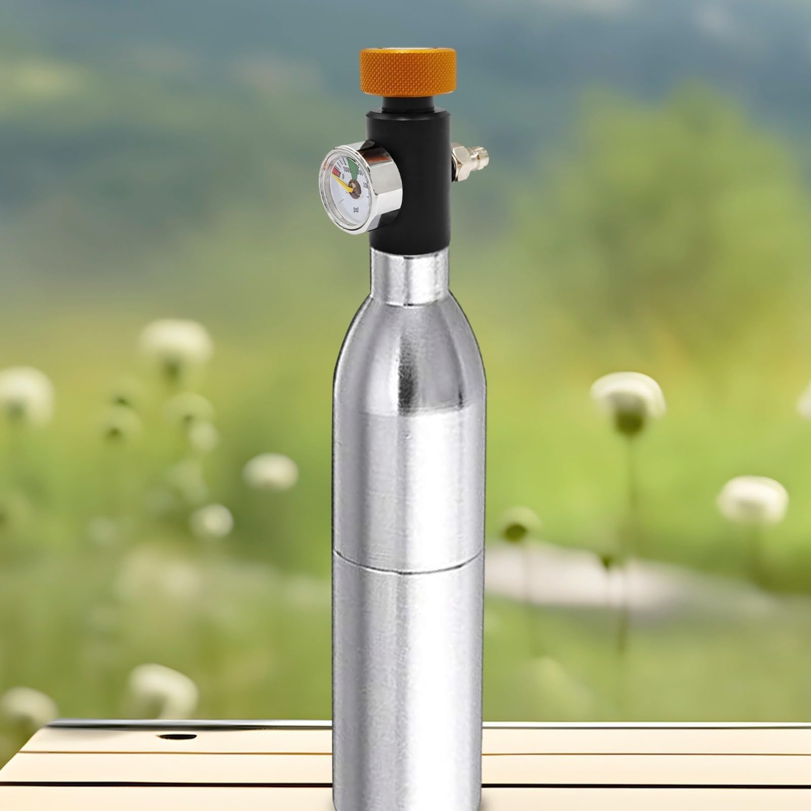 Adaptateur de réservoir de CO2, adaptateur de remplissage à distance avec jauge de 3000 psi, connexion rapide pour systèmes à distance, filetage G1/2-14 pour la plongée et la lutte contre