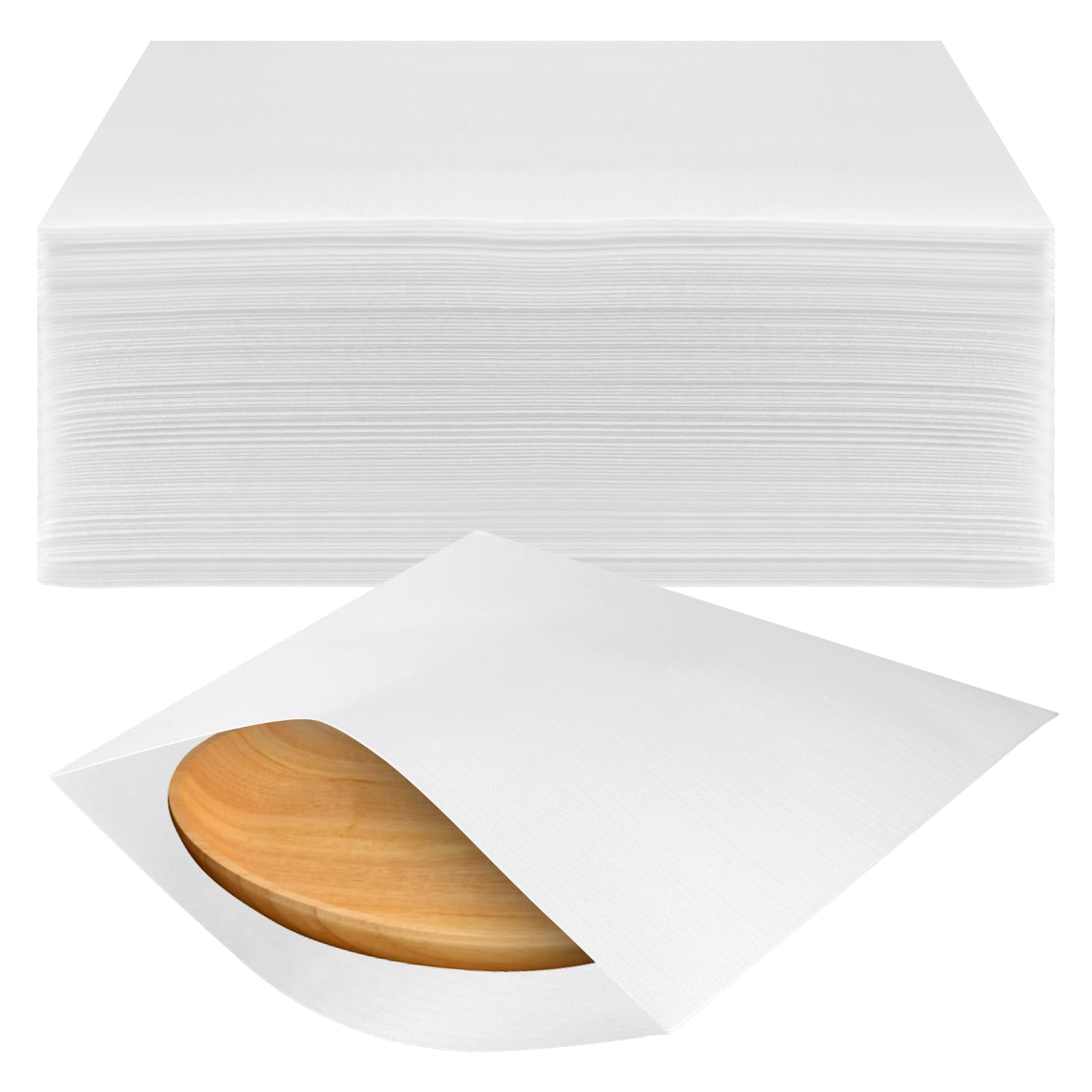 FUNSUEI 200 piezas Bolsas de Embalaje de Espuma de 30 x 30 cm, Hojas de Espuma de Papel para Cajas de Mudanza, Vajilla