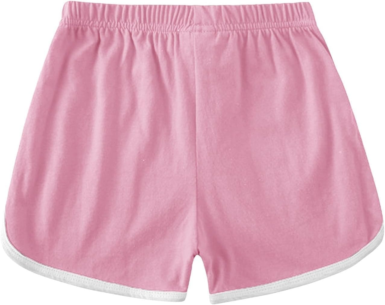 Kids Girl 5 Pack Athletic Dolphin Shorts Soccer Basketball Volleyball Sports Shorts Gym Workout Drawstring Cotton