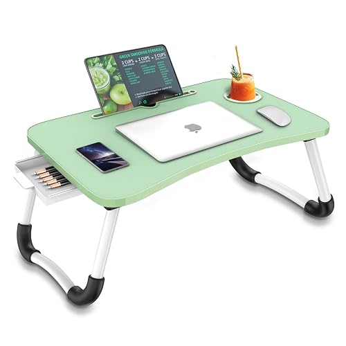Zapuno Multi-Function Laptop Bed Table with Storage Drawer and Cup