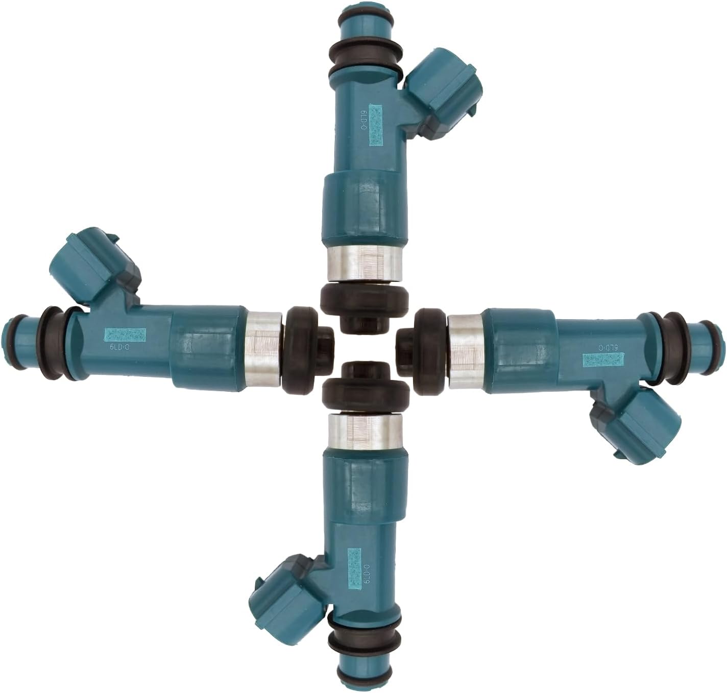 JESBEN 15710-65J00 4pcs Fuel Injector 12 Holes Replacement for Suzuki SX4 2.0L-L4 2007-2010 FJ1053 1571065J00