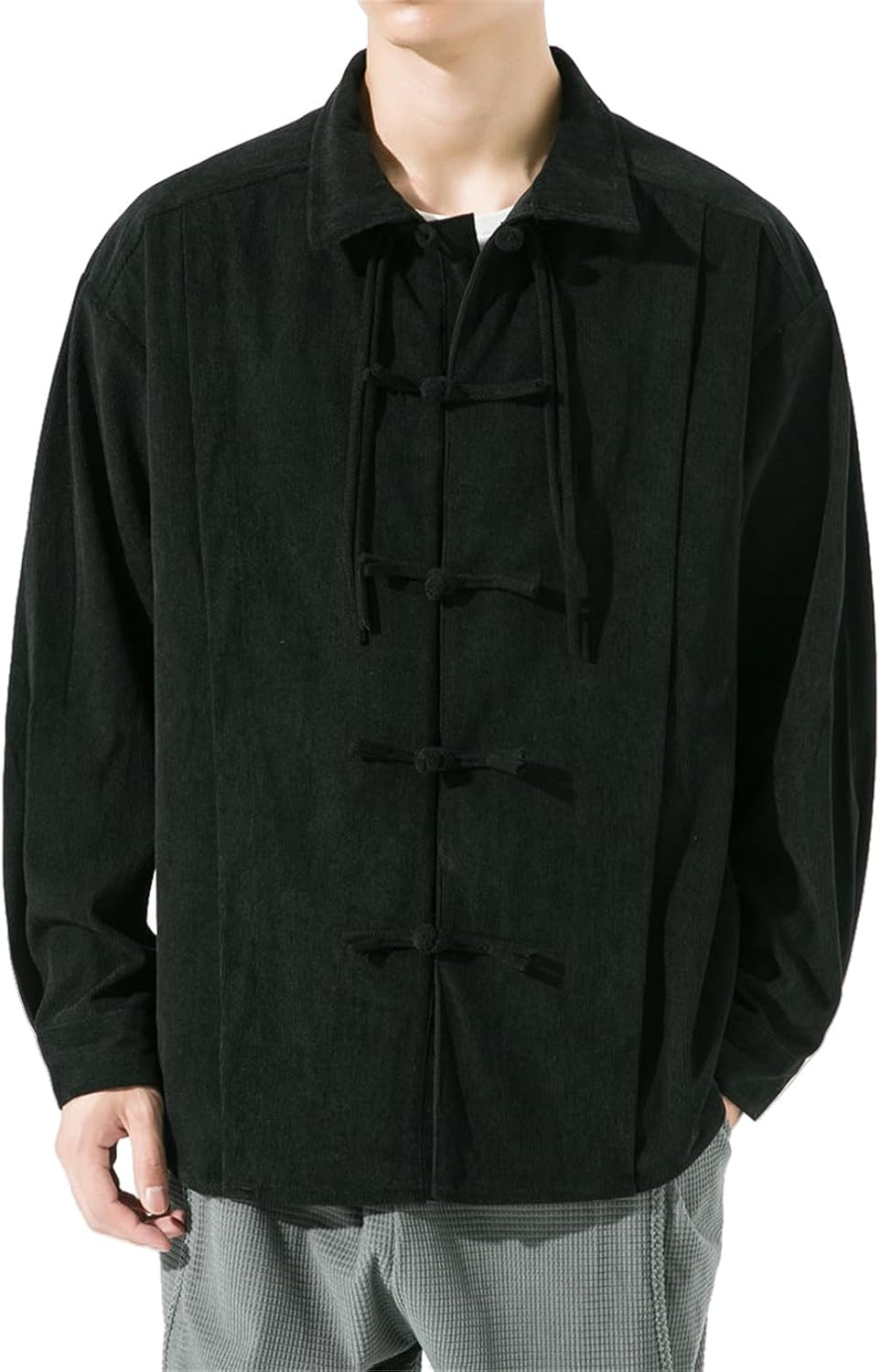 Chinese Style National Trendy Long Sleeve Unisex Couple Shirt