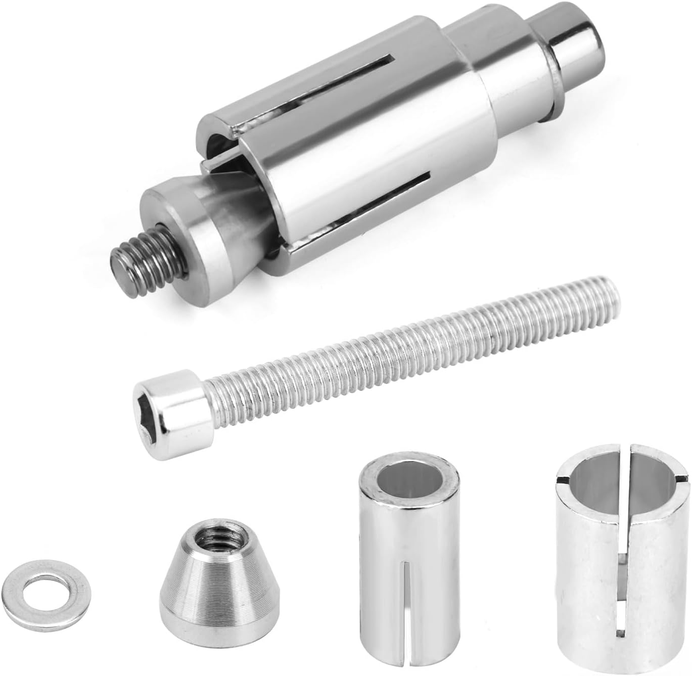 2 Pack Expansion Screw for Motorcycle, Motorcycle Bar Ends Mounting Screw Set, Universal 13-24mm for 7/8''Handle Bar End Plugs Side Mirror Electric Dirt Bike Scooter