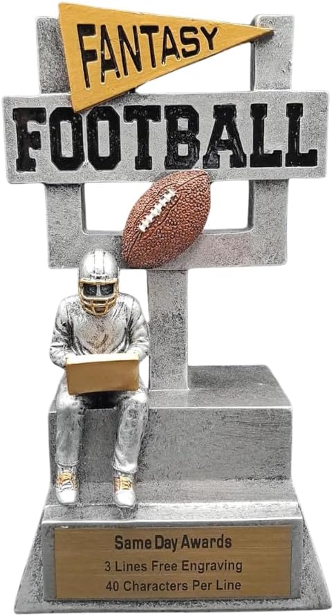 Fantasy Football Trophy 7 Inch Custom Engraved Award for Fantasy League Champion End of Season Trophy