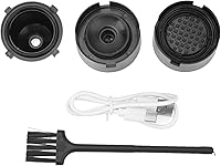 Vista 9 de ZJchao Cafetera portátil, 2 en 1, máquina de café universal totalmente automática, cafetera de café con cable de carga tipo C para oficina, camping