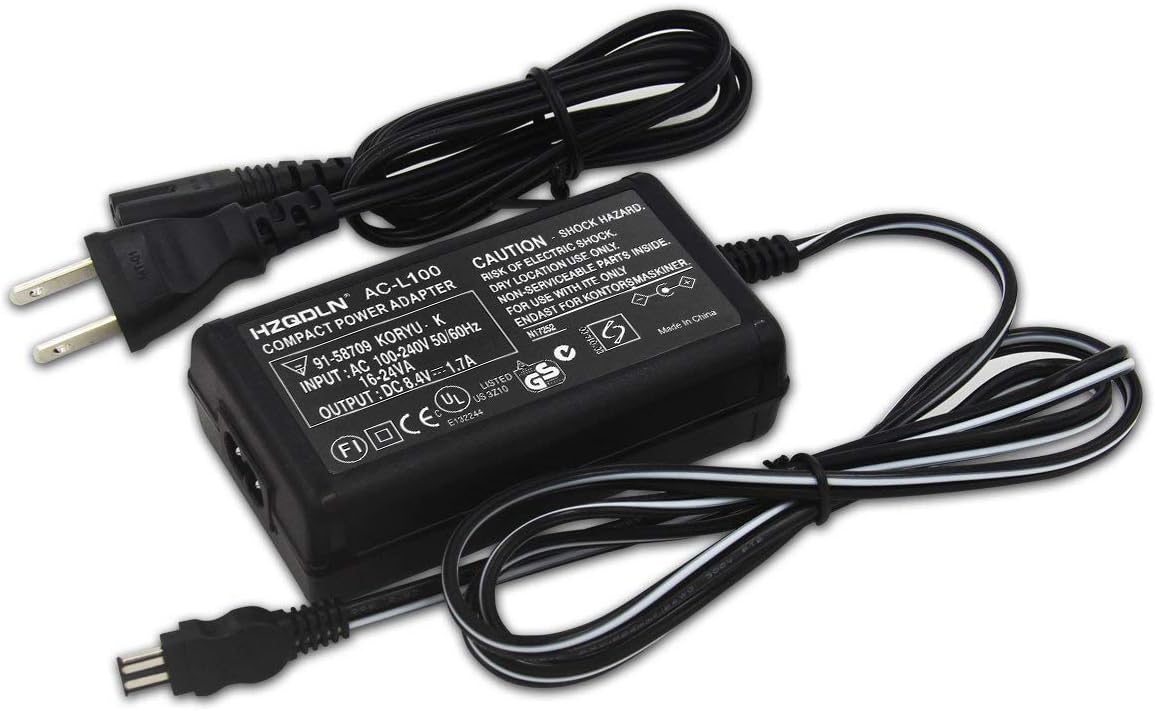 AC Power Adaptor Charger Compatible with Sony DCR-TRV103, DCR-TRV110, DCR-TRV120, DCR-TRV130, DCR-TRV140, DCR-TRV150 Handycam Camcorder