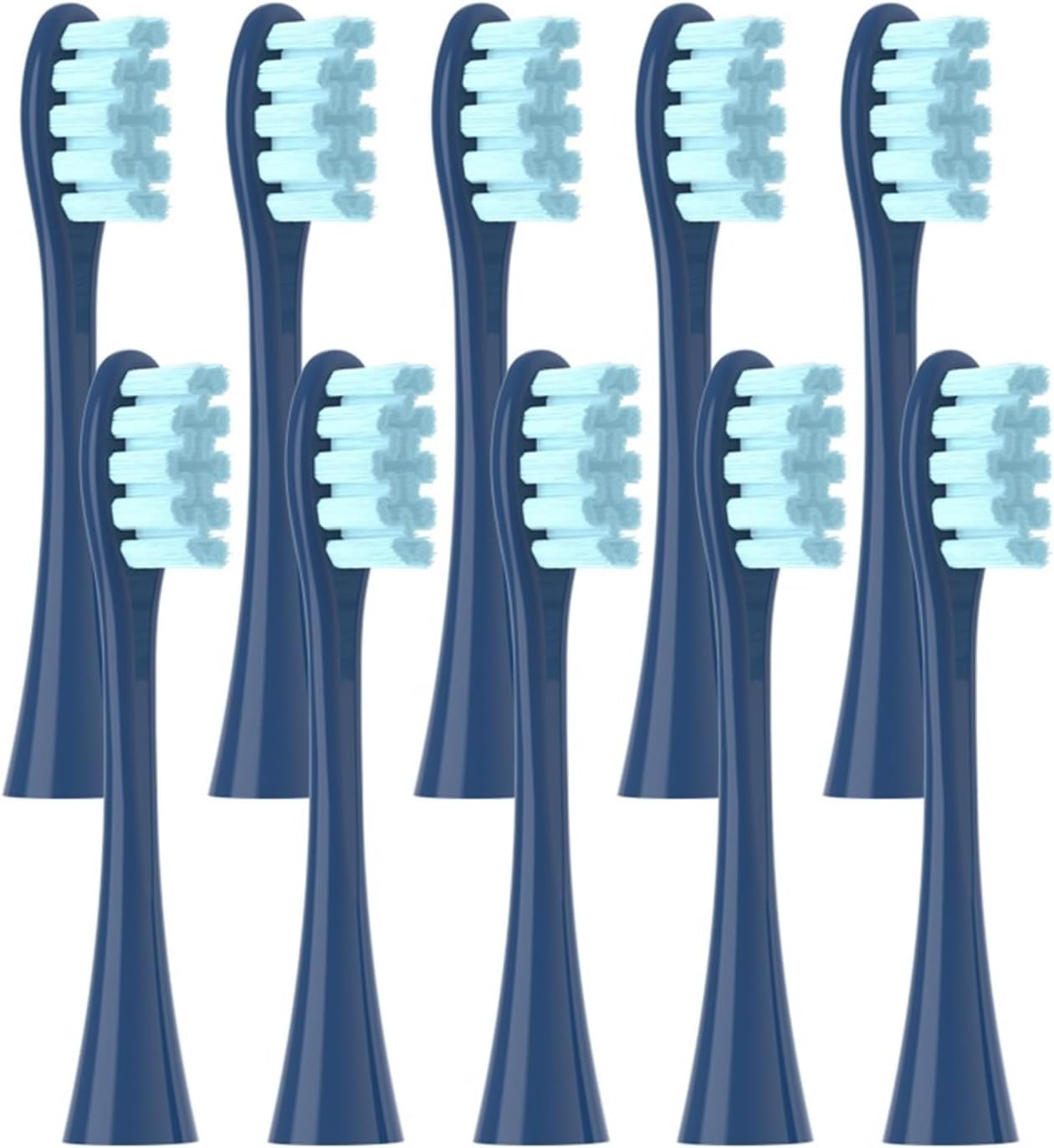 10pcs Replacement Heads Compatible for Oclean Flow/X/X PRO/ Z1/ F1/ One/Air 2 /SE Brush Heads Soft Dupont Sonic Toothbrush Vacuum Bristle(10pcs Blue)