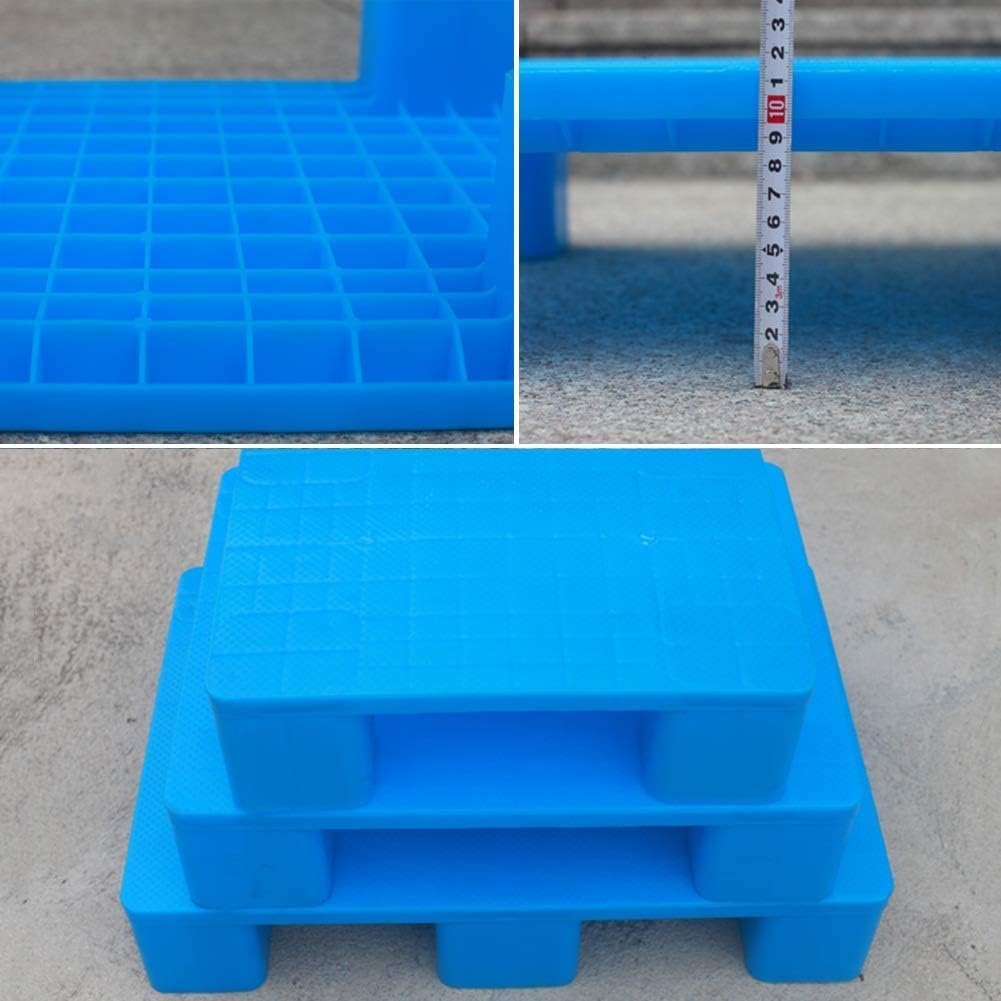 Plastic Pallet Light Warehouse Racking Safe and Stable Load-Bearing Capacity 4 Sizes Moisture Resistant Pallet(Gray-1pc,50x40x12cm)