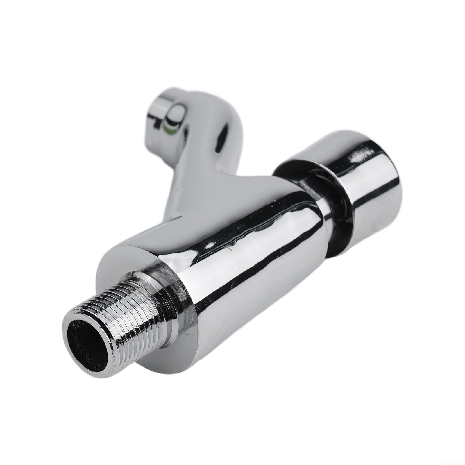 Wall-Mounted Brass Bathroom Basin Faucet with Chrome Finish Single Lever Self-Closing Design for Space-Saving — view 6