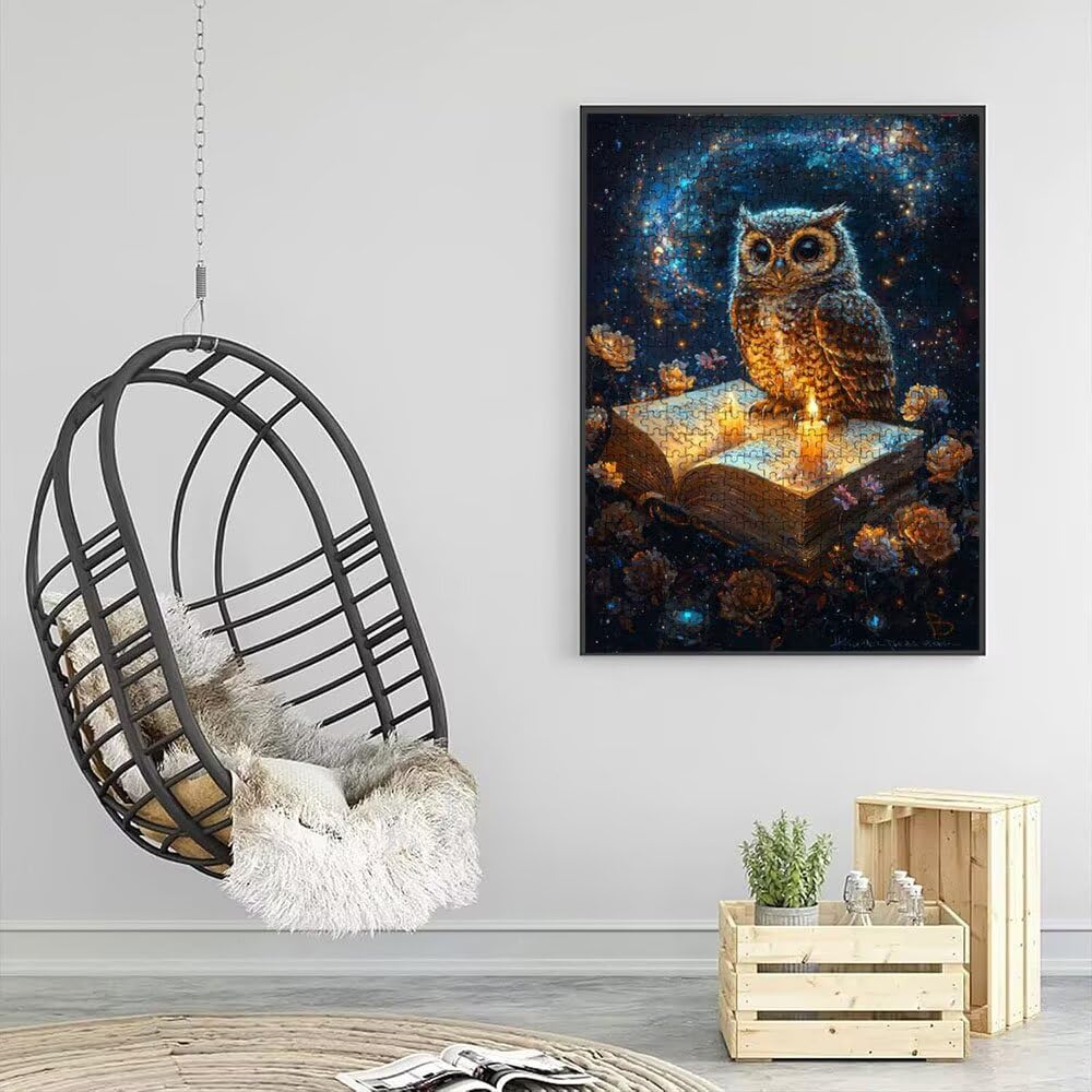 Puzzle 4000 Pezzi, Candela Gufo 3D Puzzle per Adulti Impegnativo, Educa Puzzles Artistico, Divertente E Stimolante Puzzles Decorativo per La Famiglia, Regalo e Decorazione Pareti DX0YL6-526