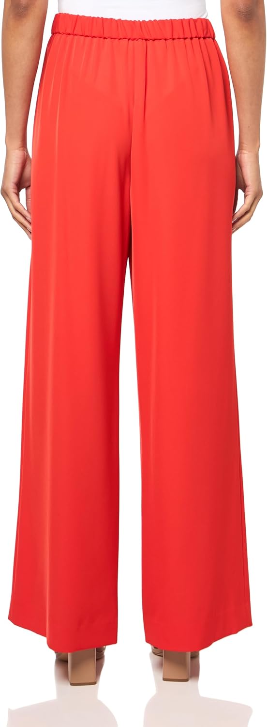 HALSTON Womens Gold Belt Straight Leg Soft Suiting Pant - Image 2