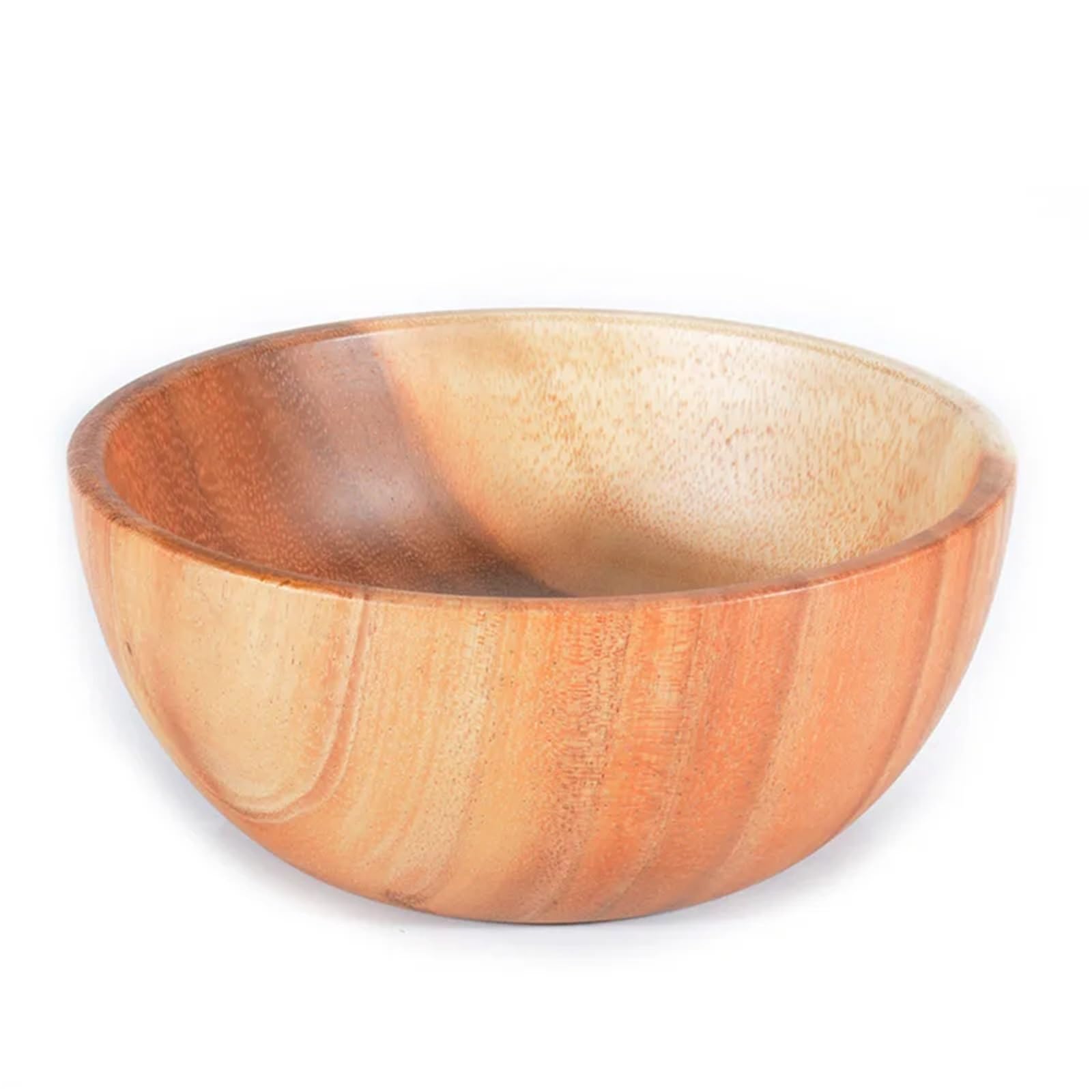 Ensaladera Ensaladera de madera hecha a mano, plato redondo grande de madera for ensalada, sopa, comedor, juego de utensilios de cocina de madera Para la cocina Ensaladas Postre Merienda(Caliber 16cm)