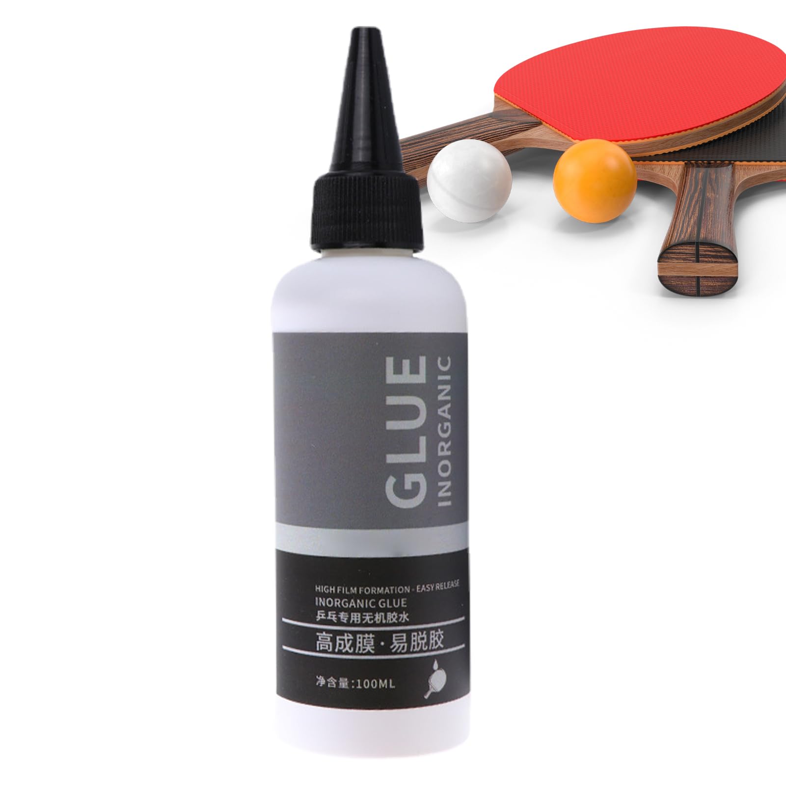 Gomma Per Racchette Da Ping Pong - Ricambio In Gomma Con Adesivo - Rosso O Nero - Keenso - Foto 2