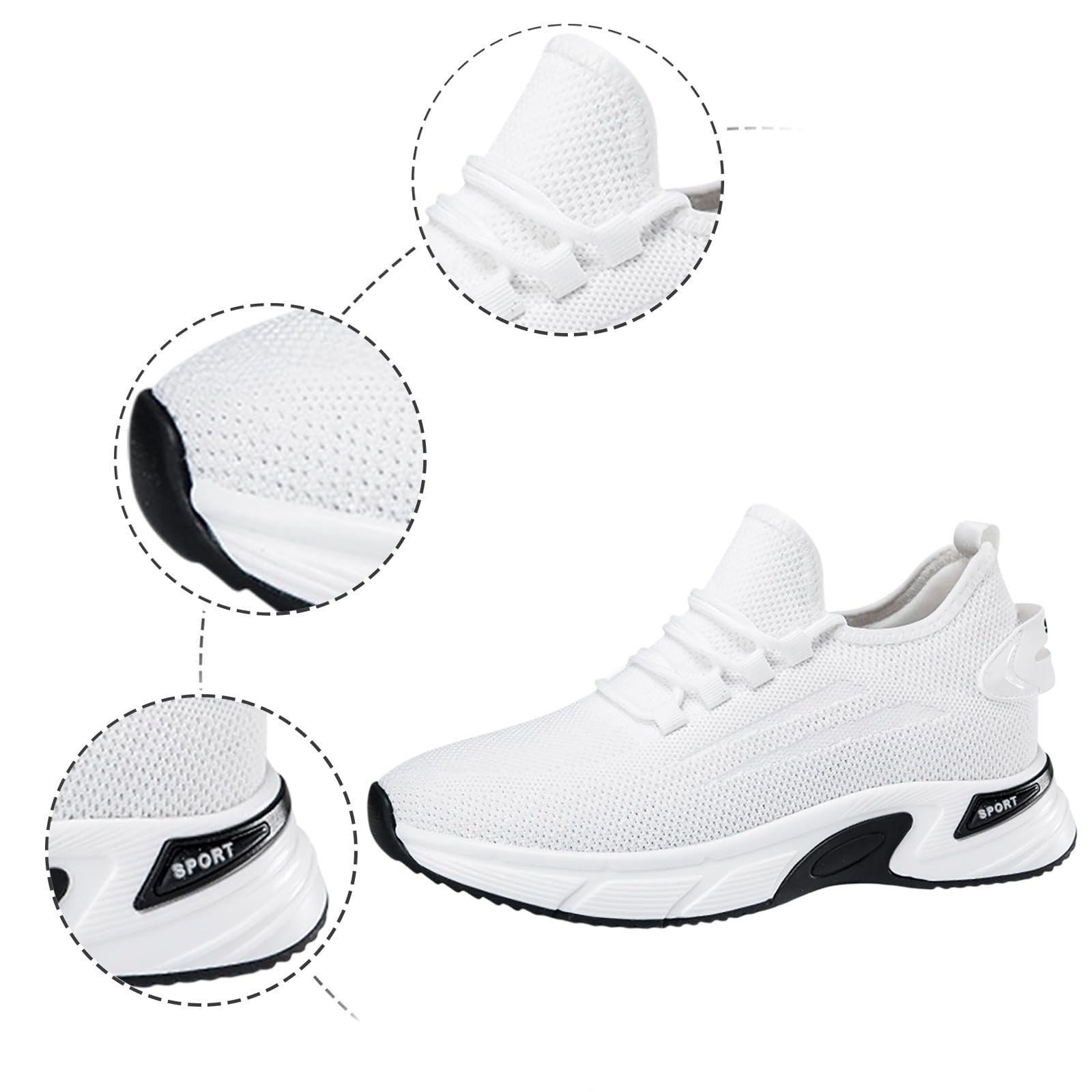 Running Schuhe Herren - Modische Herren Sneaker mit atmungsaktivem Mesh für sportlichen Komfort Elegante Innenhöhenverstärkung