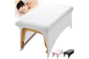 Lash Bed Cover for Eyelash Extensions Fits Massage, Spa, or Esthetician Beds (White)