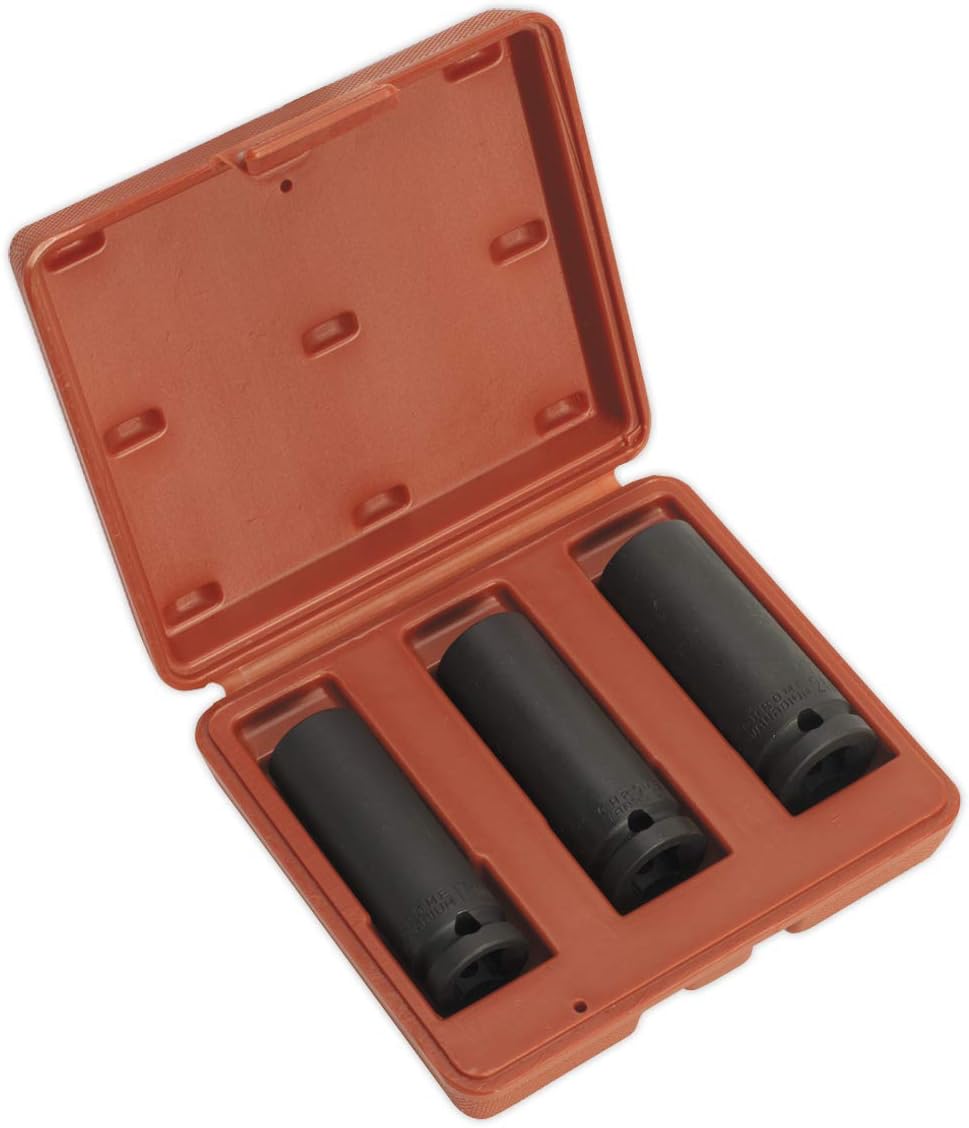 Sealey SX043 Impact Socket Set 3pc Deep 1/2"Sq Drive