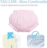 Vista 7 de Paquete de 7 fundas para pañales, ropa interior de algodón, bragas para niñas pequeñas