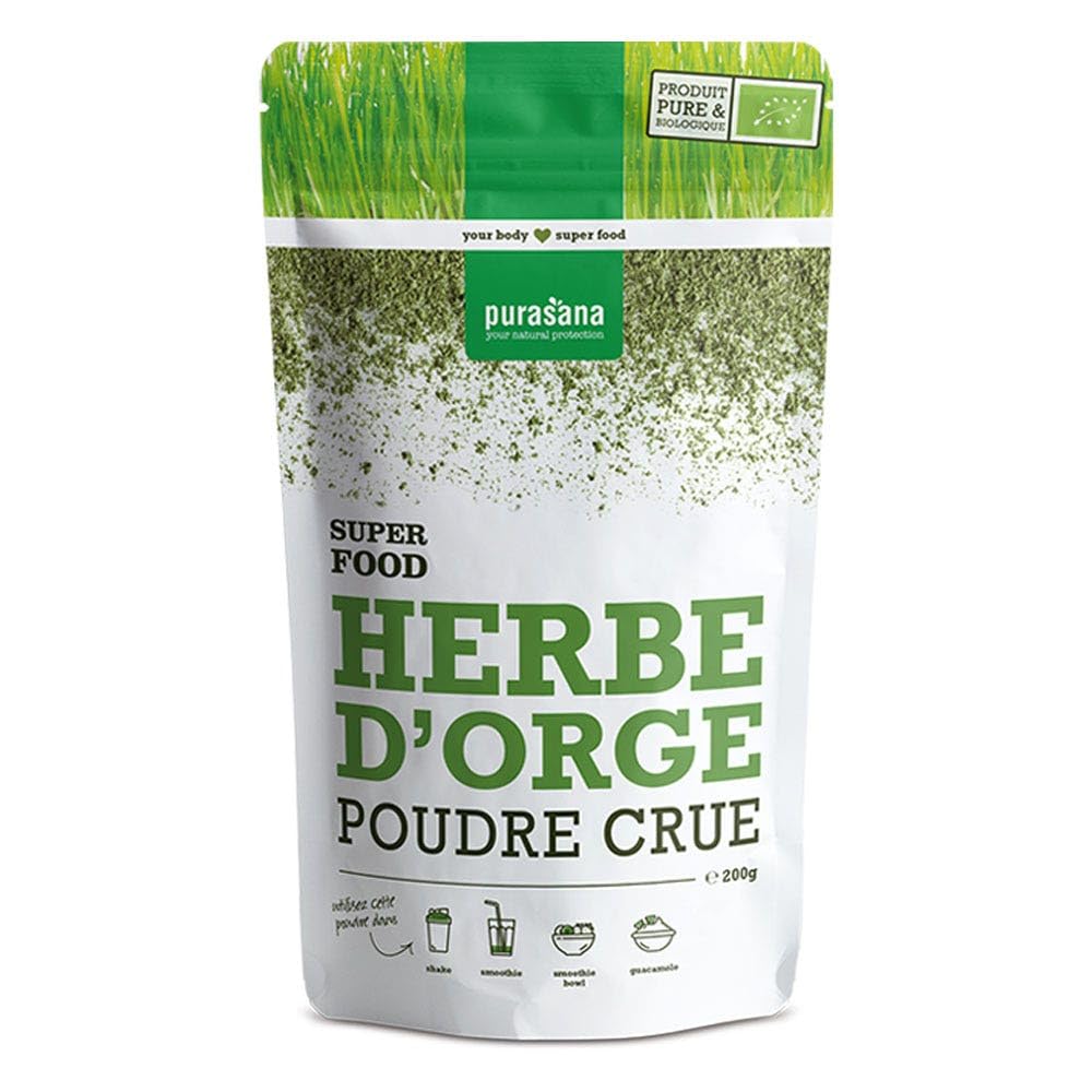 Poudre d'herbe d'orge bio - 200 gr - Purasana