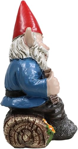 Miniatura 4 de Ebros Whimsical Mr and Mrs Gnome Hobbit - Estatua para árbol de jardín de 6.5in de alto, diseño con texto en inglés "Grow Old with Me The Best is