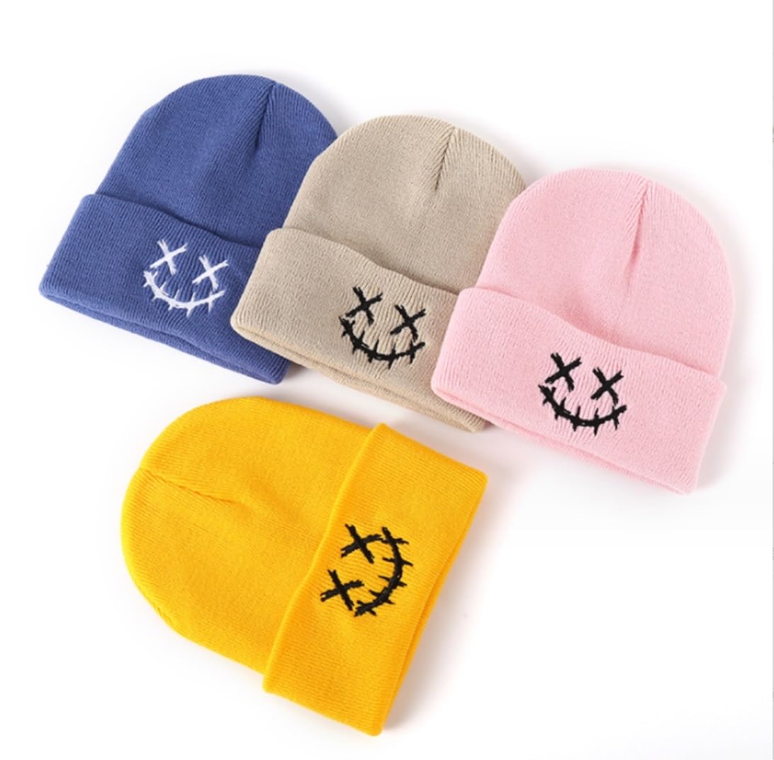 Cappello Inverno Caldo Berretto Invernale in Maglia Acrilica Traspirante con ASCE Incrociate per Uomo E Donna Termico Berretto(D)