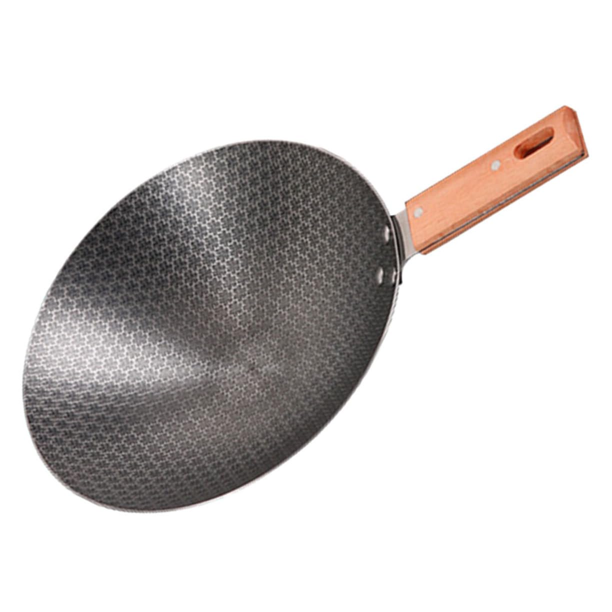VICASKY Wok da Esterno Piccolo in Acciaio Inox Manico in Legno