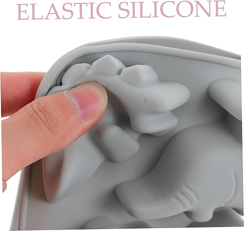 Miniatura 5 de Gadpiparty Molde de silicona para dinosaurio, bandeja azul, molde de mantequilla, bandeja para muffins, molde para hacer jabón, cortador de