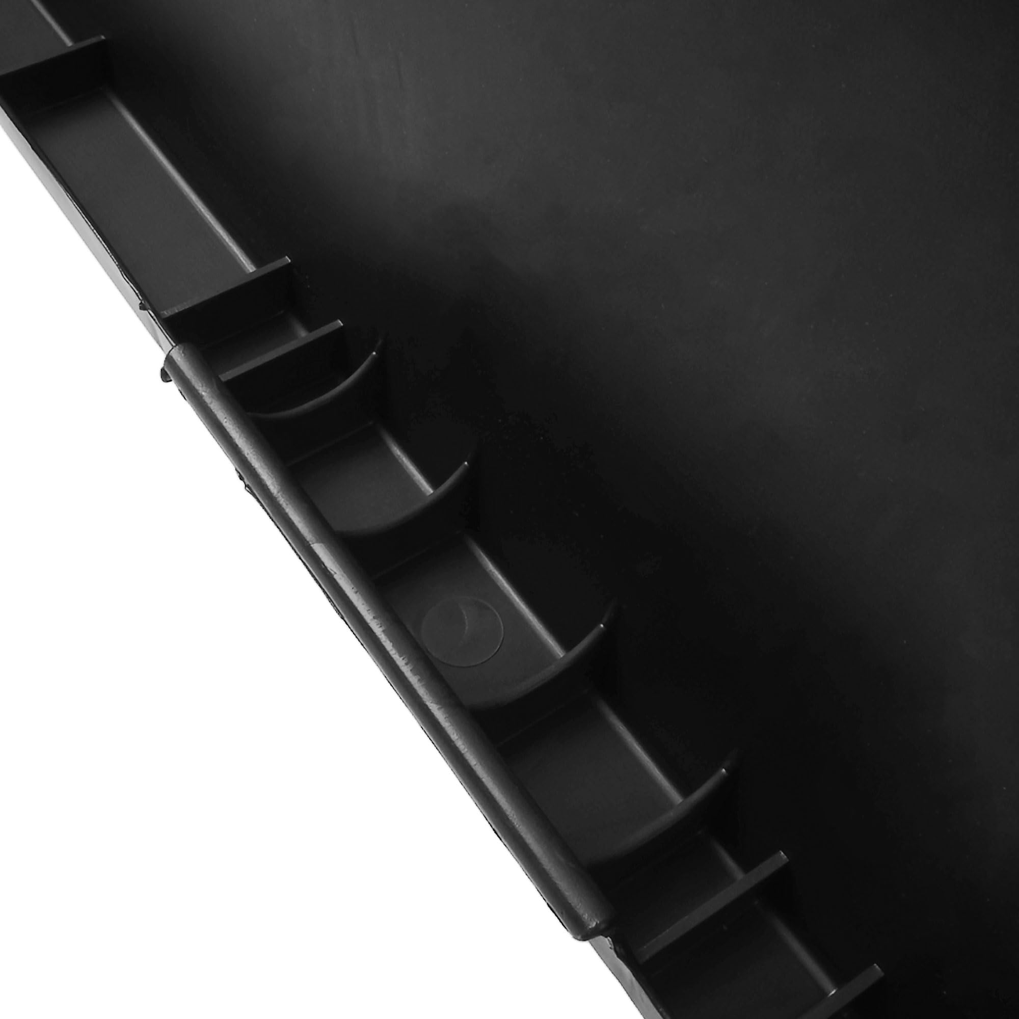 Bassine de construction en plastique noir - 80 litres - Bac à mortier robuste pour chantier, jardin, rénovation - Incassable et résistant au gel - Rectangulaire