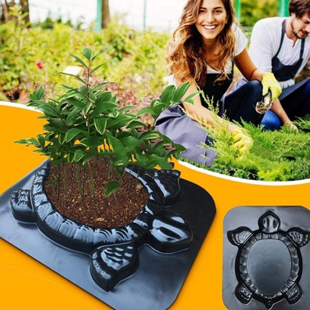 Kisangel Tortoise Shape Cement Floor Tile Mold -Concrete Paving Mold Pavement Mold Concrete Cement Mould Lawn Stone Decoration for Plastic Path Maker Floor Walk Maker