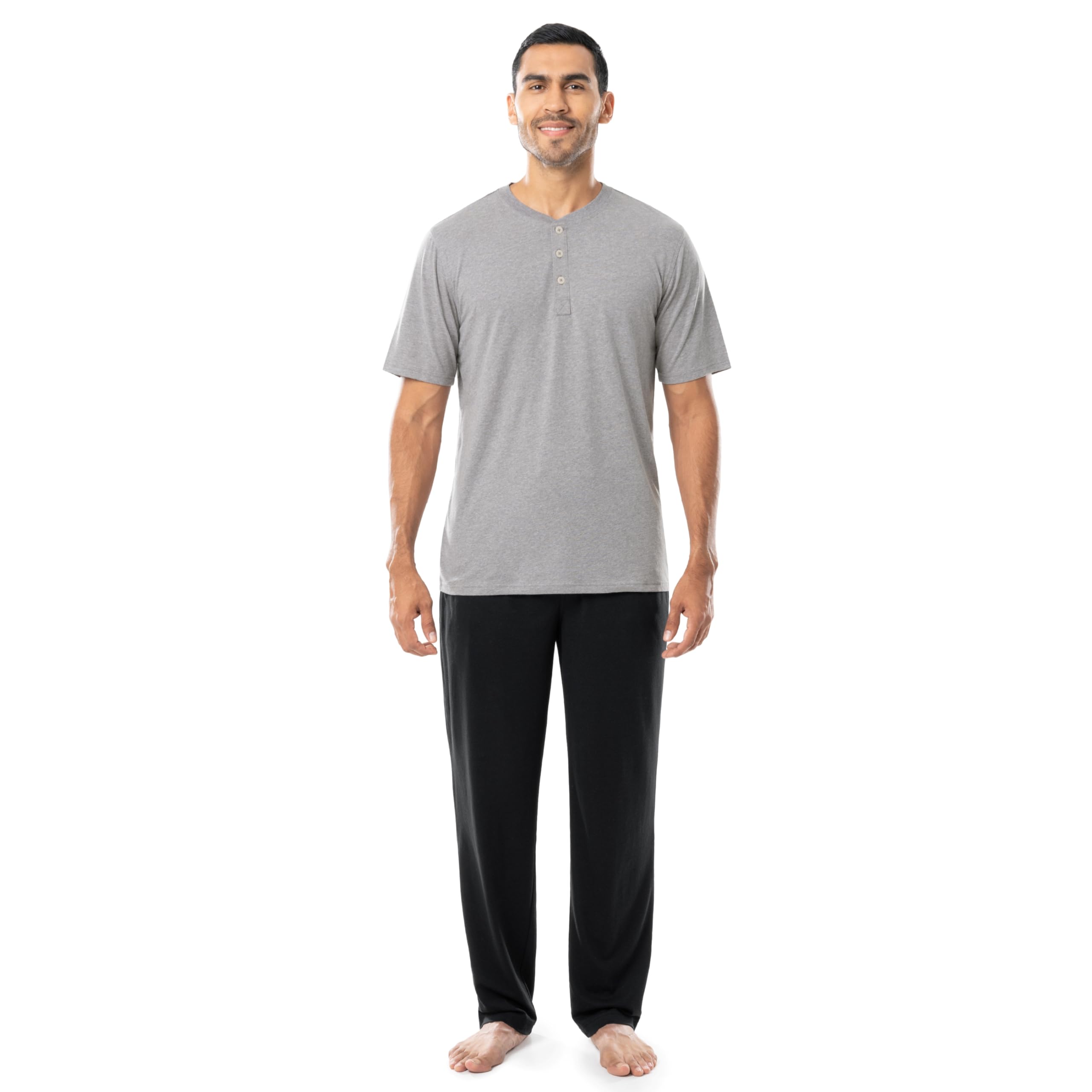 Fruit of the Loom Men's 2-piece Jersey Knit Pajama Set Pajama Set