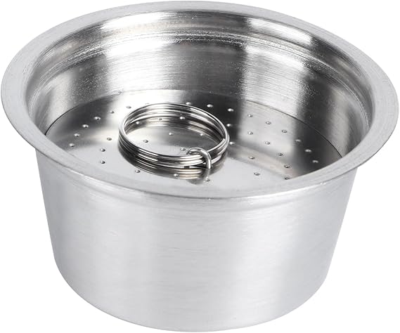 Stainless Steel Reusable Coffee Pods, Pods Reusable Capsule, Pods Reusable for Series with Lid and Filter 53Mm, Efficient Coffee Extraction, Versatile Use (Red)
