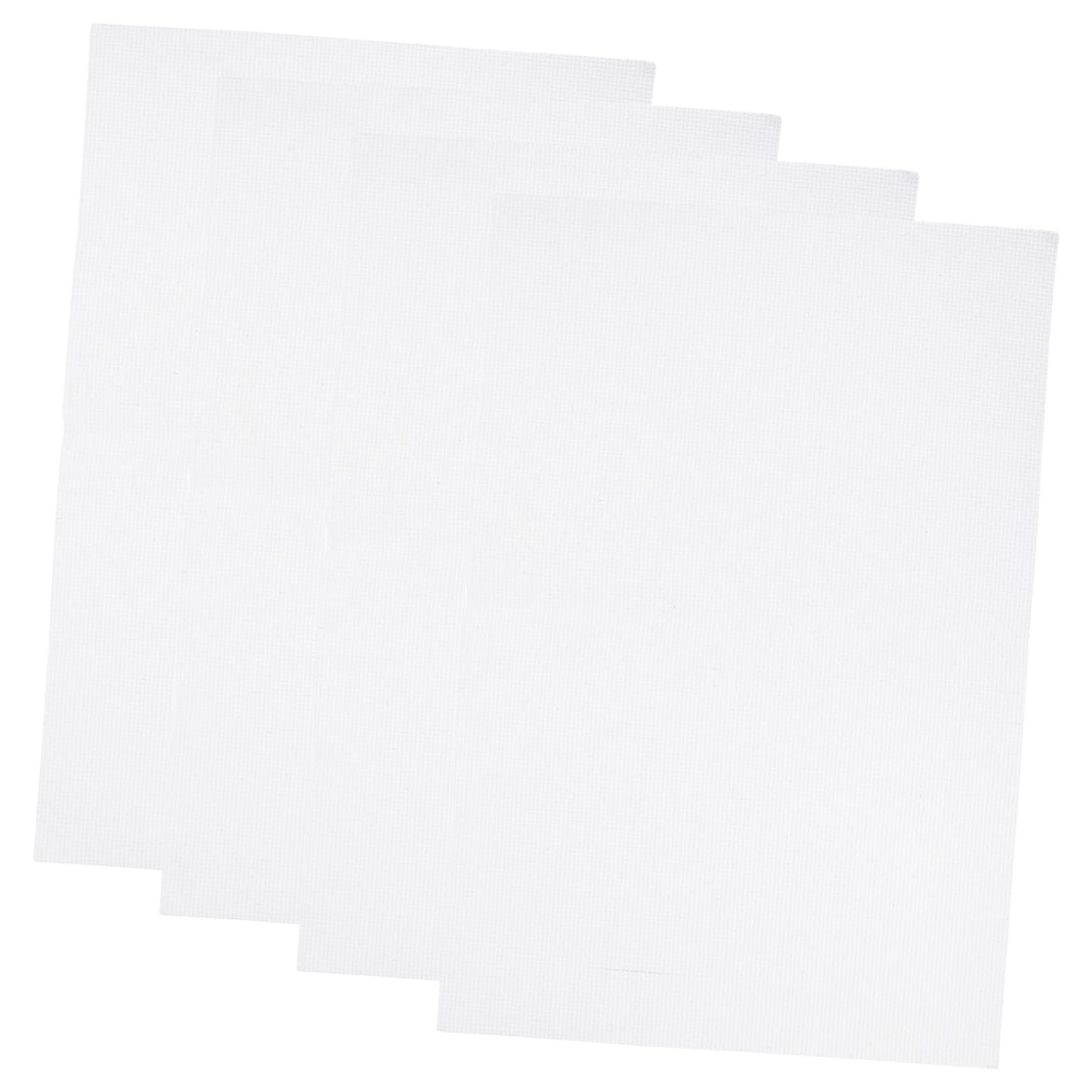 Sewroro 4 Pieces Cross Stitch Cloth Cotton Fabric Versatile Needlework Supplies for DIY Projects for Home Decor and Crafts