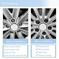 Vista 4 de 20 tapas de tuerca de rueda de 0.67 pulgadas + herramienta de extracción de repuesto para VW Lug Nut Cover Jetta Beetle Passat GTI CC Wheel Bolt 1K0