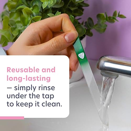 Miniatura 5 de Bona Fide Beauty - Lima de uñas de vidrio checo de primera calidad - Herramienta de manicura suave, duradera y profesional