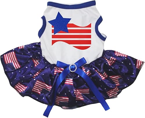 Miniatura 7 de petitebella cachorro perro ropa nacional corazón tema mascota vestido, XS, España