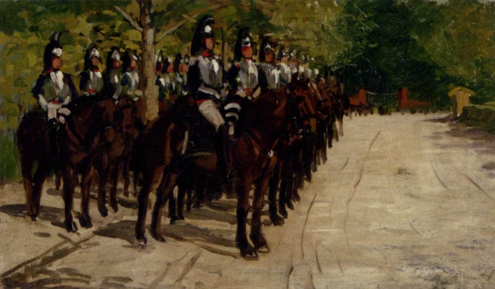 SERENDIPITP Vintage Wall Art Canvas Nordic Poster Canvas Print Picture the Mounted Guards by Gioli Wall Art Poster for Home Decor 60x90cm