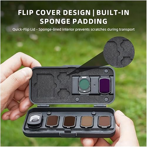 Miniatura 4 de Estuche de filtro para DJI Pocket 3, estuche de almacenamiento de filtro de lente magnético para DJI Osmo Pocket 3 Creator Combo Accesorios,