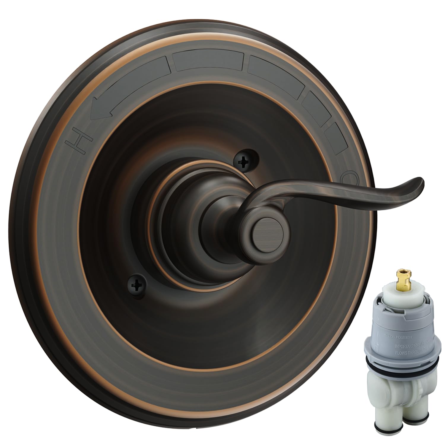 BT14096-OB Replacement for Windemere 14 Series Single-Function Valve Trim Kit Handle (RP46074 Cartridge Included),Compatiable with Delta Shower Faucet System Valve R10000 Series,Oil Rubbed Bronze