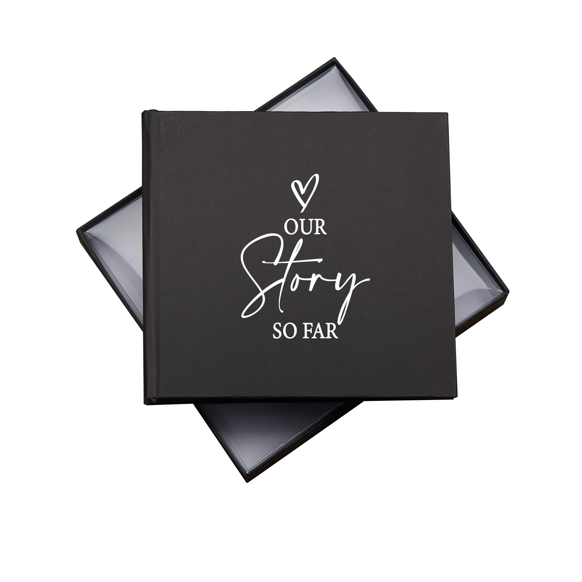 Our Love Story Photo Album, Holds 50 6x4 inch Photos, 18.5x19.5cm, Black