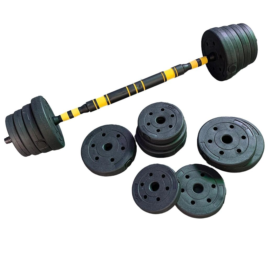Kit Halteres de Anilhas e Barras Fitness 30kg (pronto para uso 