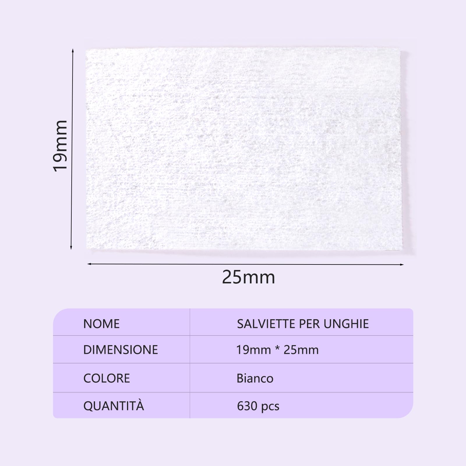 630 Pezzi Pad Unghie per Sgrassare, Dischetti Cotone Senza Pelucchi per Pulizia Unghie e Gel (Bianco)