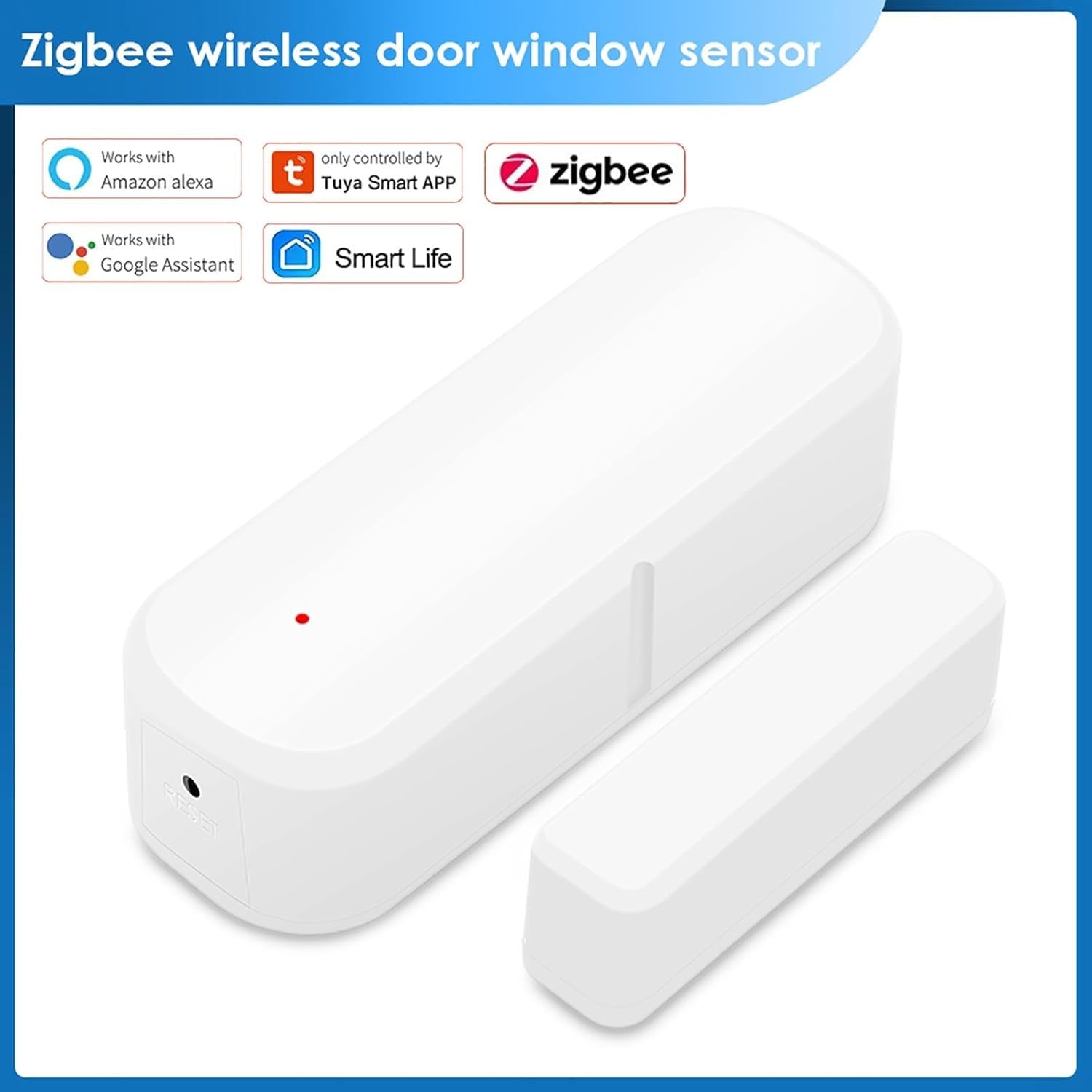 Sensore Di Porta Zigbee Per Tuya WiFi Wireless, Contatto Magnetico Con Notifica Allarme Su App, Per Sicurezza Casa (1 Pz Per ZIGBEE)