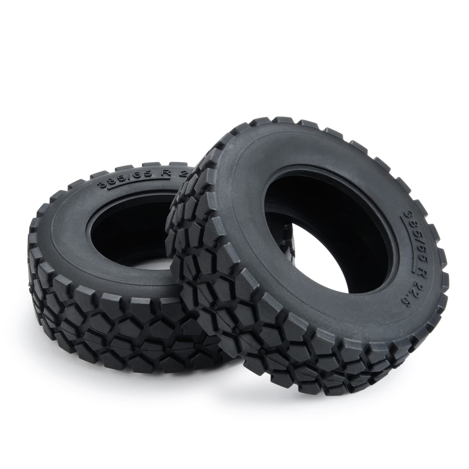 Runup RC Rubber Tires 30mm for 1/14 Tamiya Trailer Tractor Truck Upgrade Parts