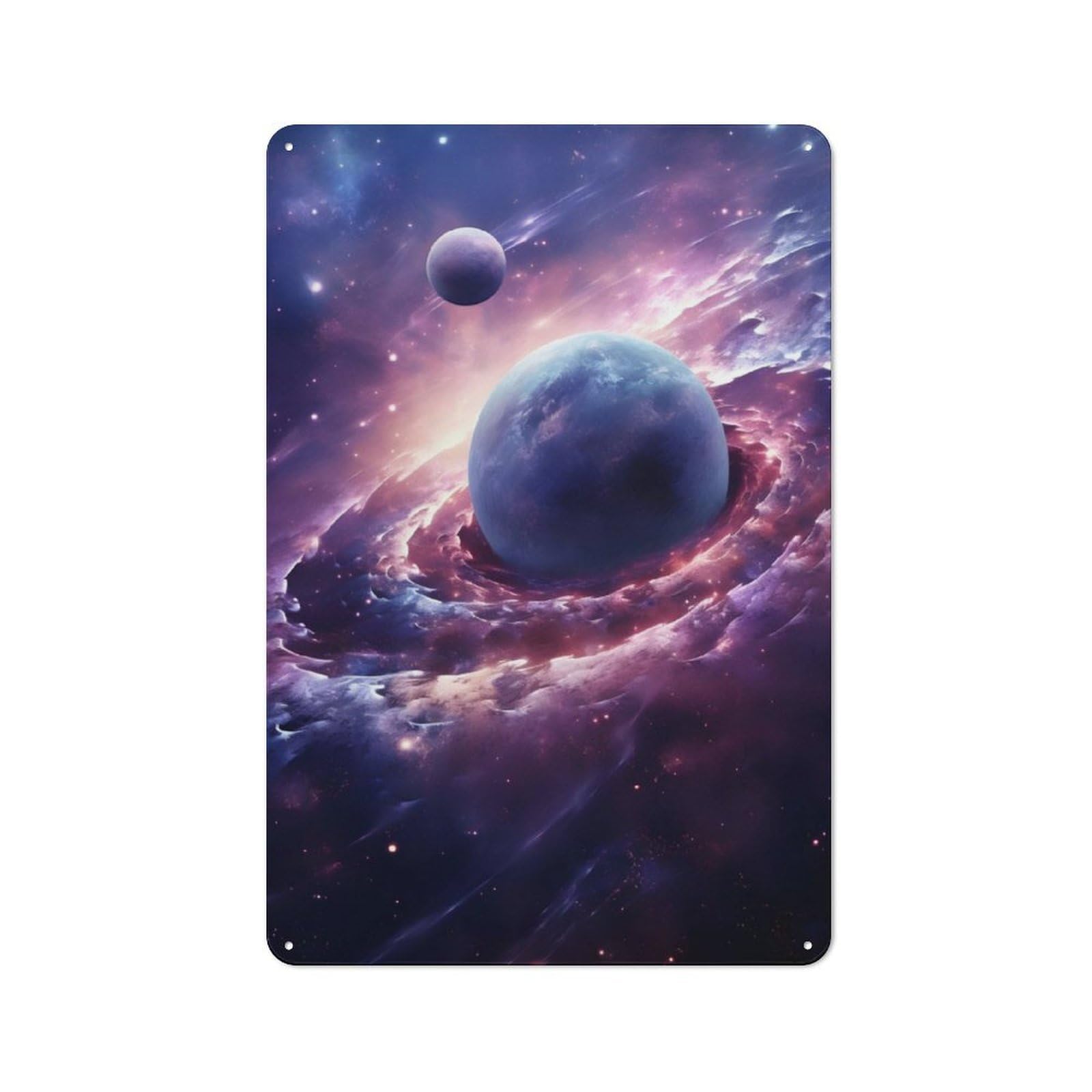 Junmoney Cosmic Planet For Lounge Or Reading Corner, Rustic Tin Sign 30X20cm, For Home Interiors, Feature Walls And Decorative Displays
