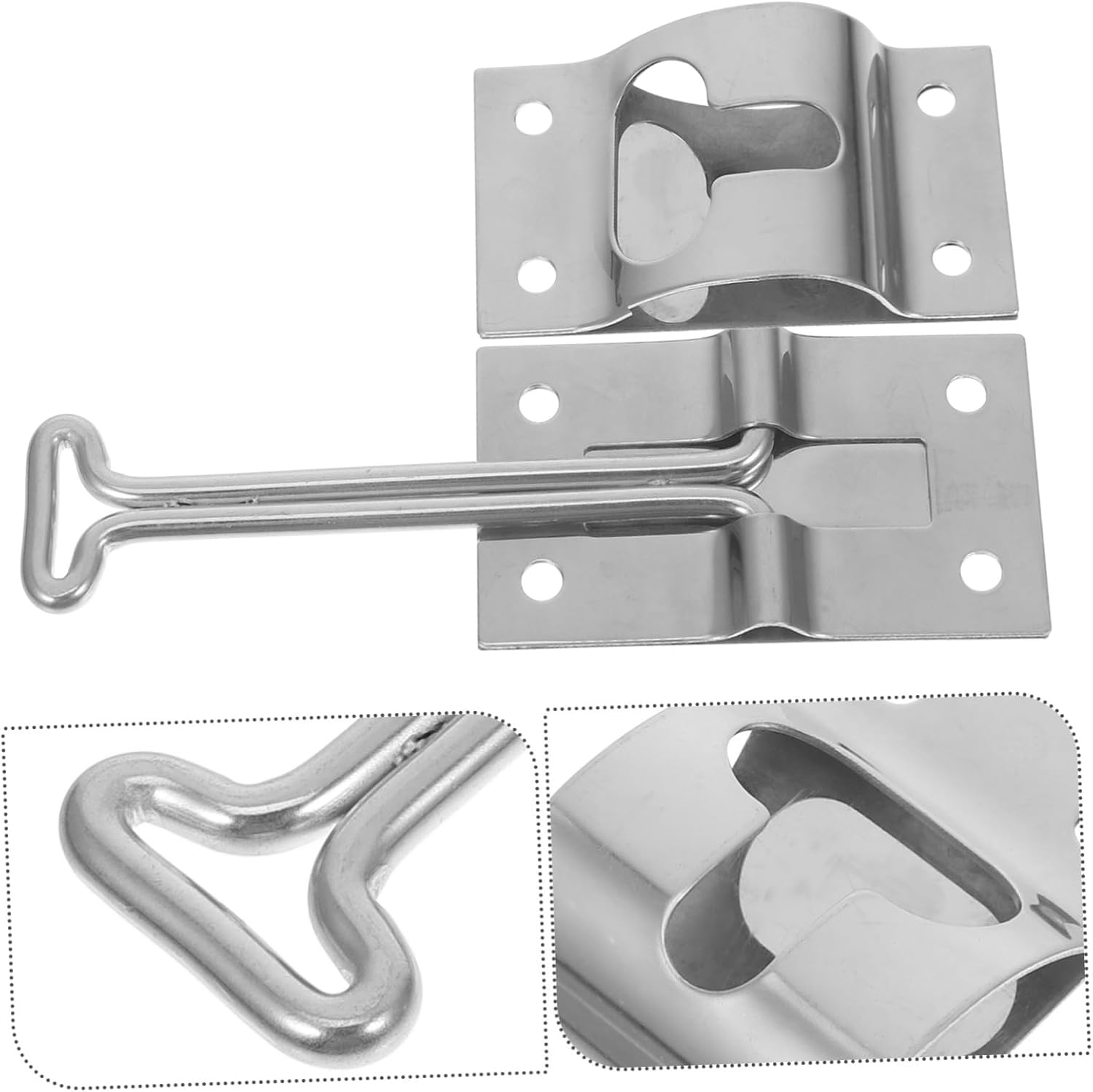 1set Stainless Steel Rv Door Latch Camper Door Holder for Cargo Trailers Easy Installation and Design for Secure Wind