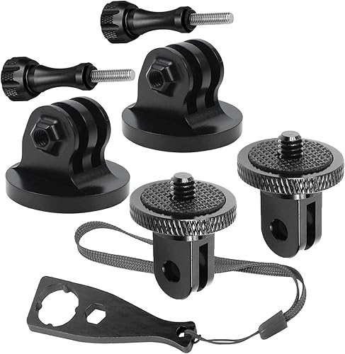 Miniatura 10 de Adaptador de trípode de cámara de aluminio 1/4"-20 Adaptadores de montaje de conversión compatibles con cámaras de acción Gopro Insta360 y otros