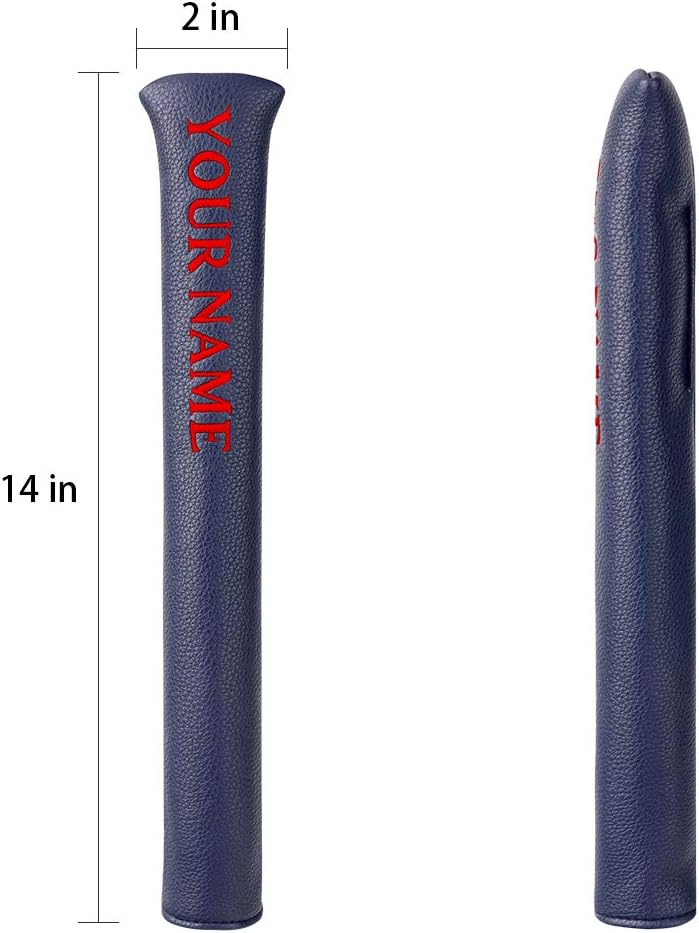 Personalied Golf Alignment Stick Cover Case Holder Grip Cover Golf Accessory Custom Order with Your Name Stitched