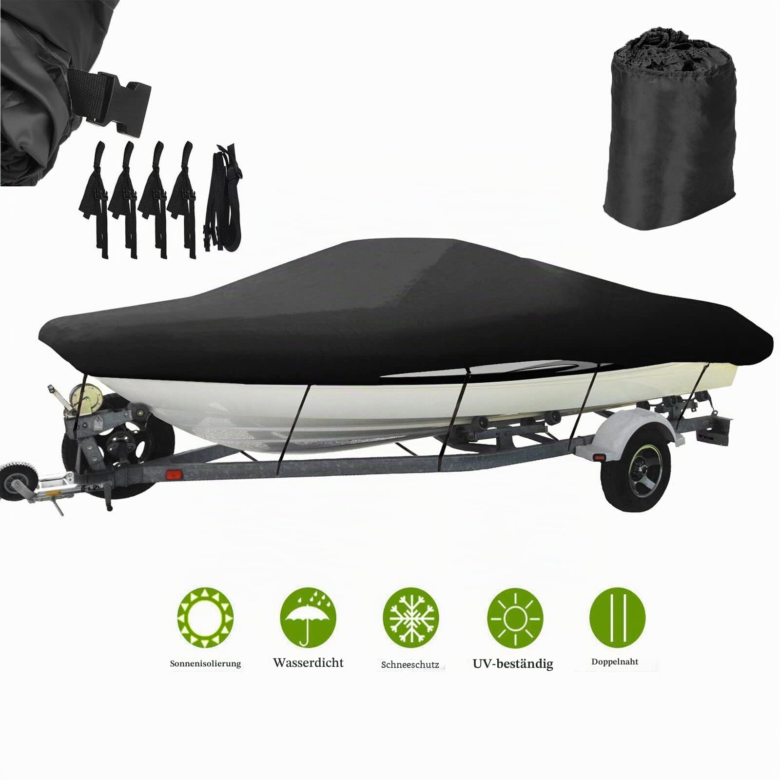 Bootspersenning Bootsabdeckung,210/420D Oxford Gewebe Wasserdicht Staub Schutz Persenning Bootsplane,für Yacht Schnellboot Runabout Fisch-Ski