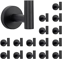 Vista 20 de NearMoon Ganchos para toallas de baño, soporte para bata de acero inoxidable 304, gancho resistente para baño, sala de estar, hotel, cocina, garaje