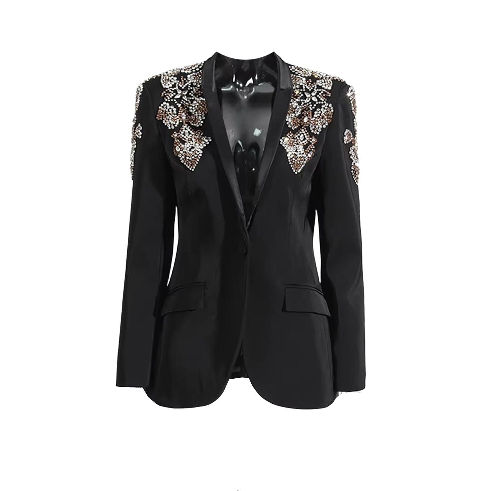 GUOYUXIAO Giacca Donna Formale Slim Fit, Giacca Professionale da Ufficio per Un Lavoro Elegante
