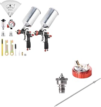 AEROPRO Tools A610 Double Spray Gun Kit & 2.0mm Nozzle Set